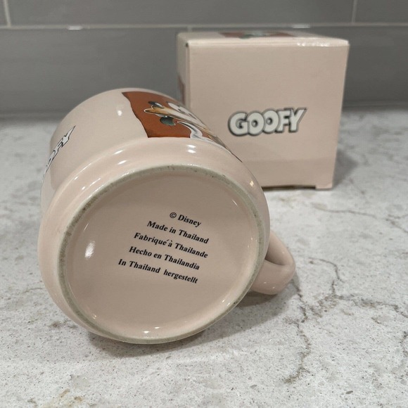 Vintage Disney Goofy Mug Coffee Cup Ceramic 1990s Original Box Made In Thailand - Picture 9 of 12